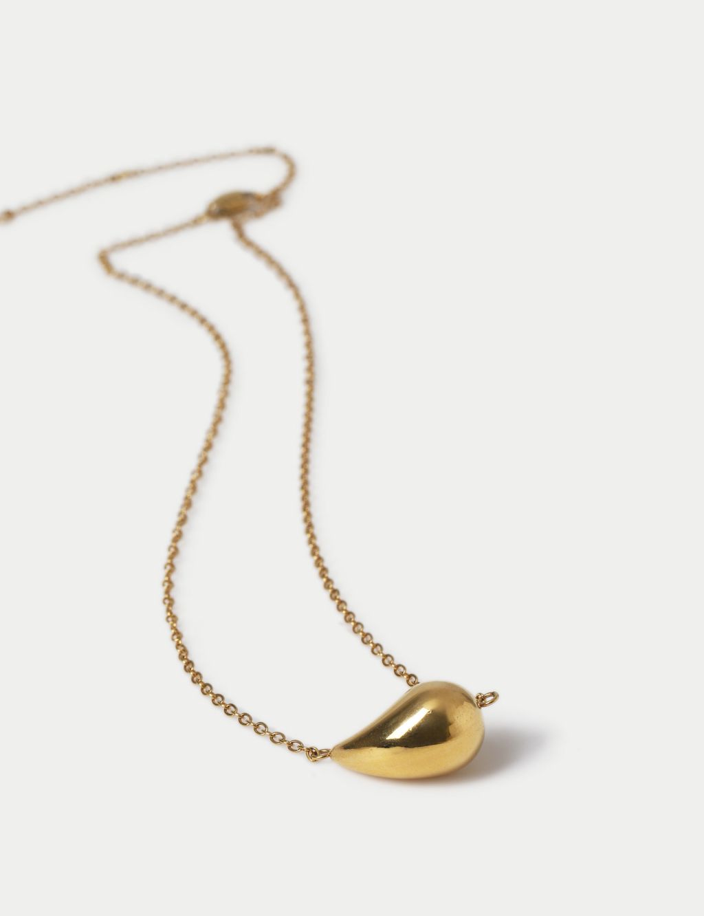 Autograph Gold Plated Waterproof Stainless Steel Teardrop Necklace 1 of 3