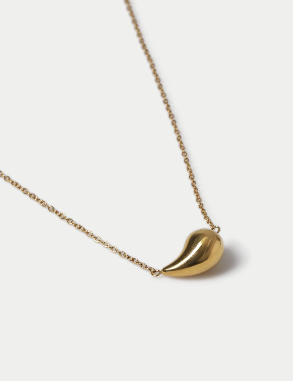 Autograph Gold Plated Waterproof Stainless Steel Teardrop Necklace 2 of 3
