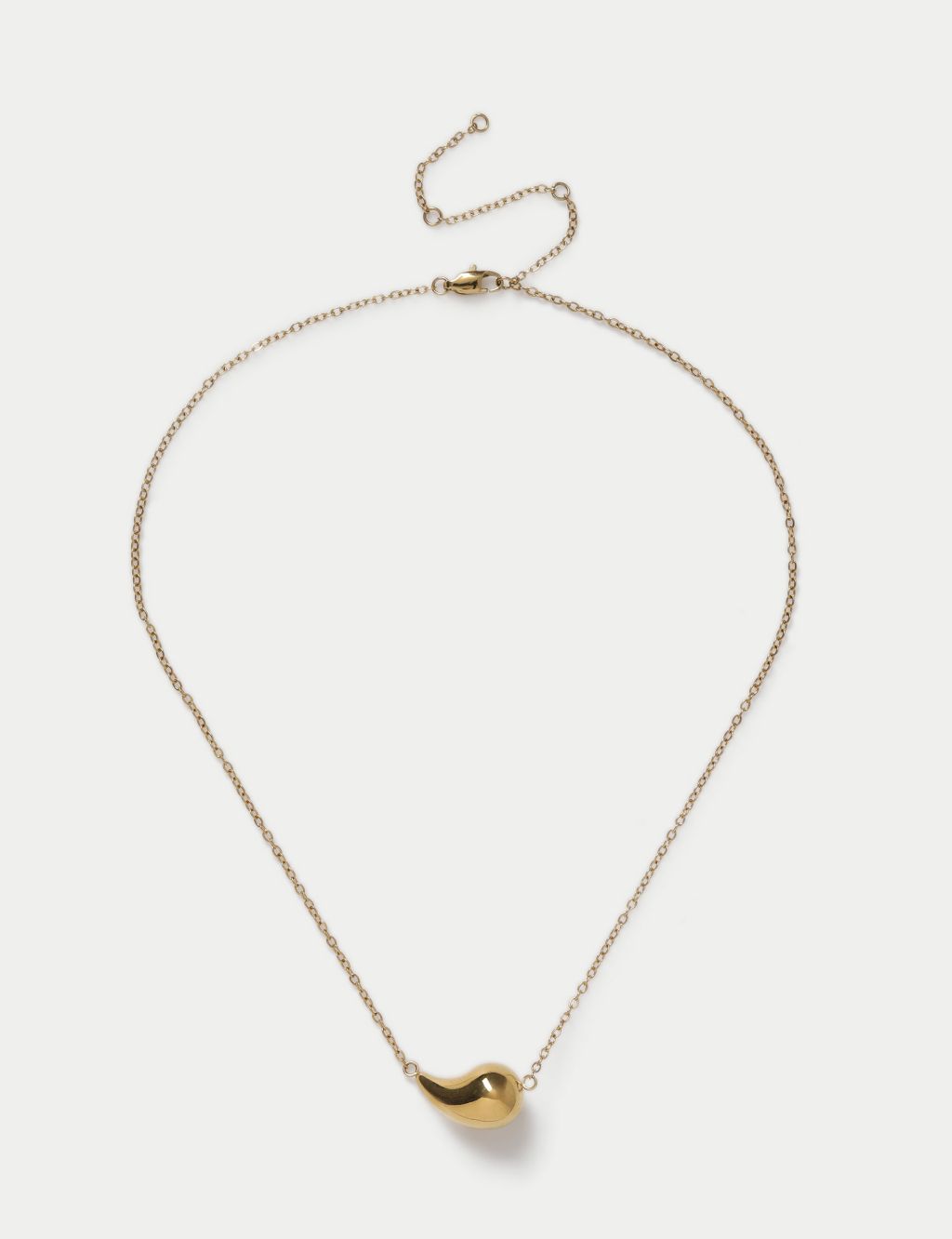 Autograph Gold Plated Waterproof Stainless Steel Teardrop Necklace 3 of 3