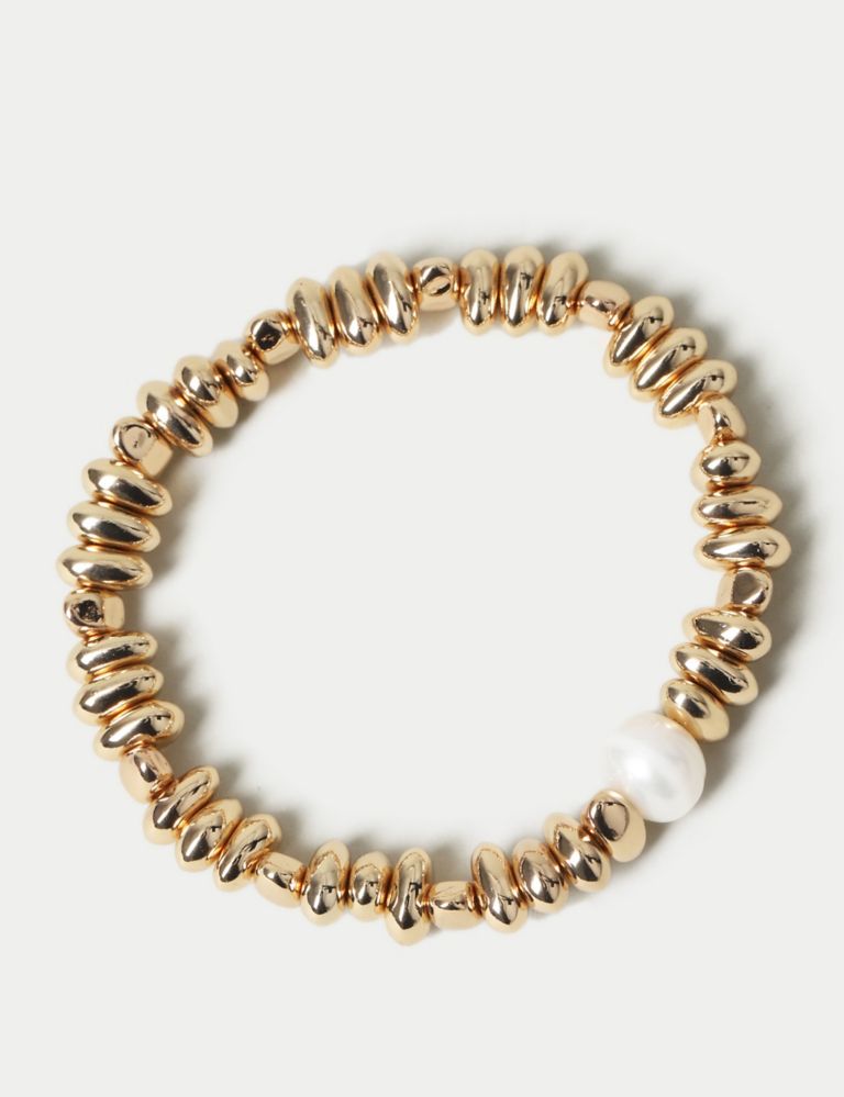 Autograph Gold Tone Fresh Water Pearl Bracelet 1 of 2