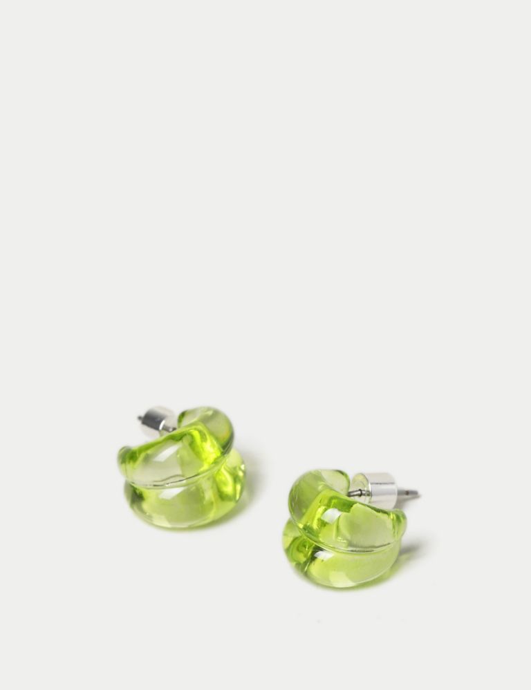 Autograph Green Glass Earrings 2 of 2