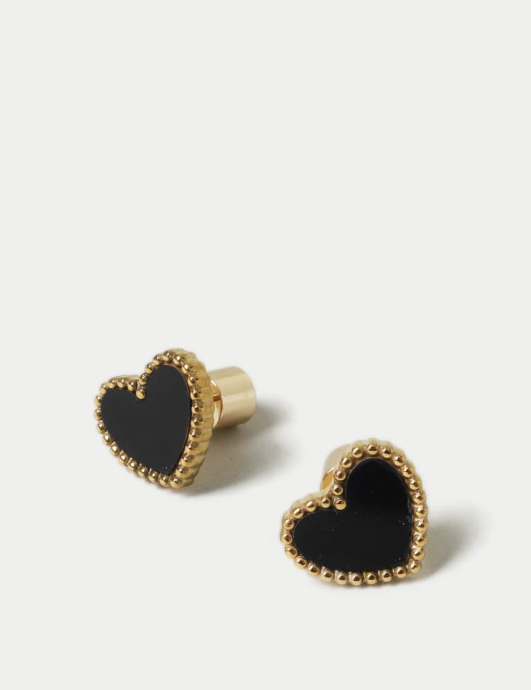 Autograph Mini Heart Stud Earrings 2 of 2