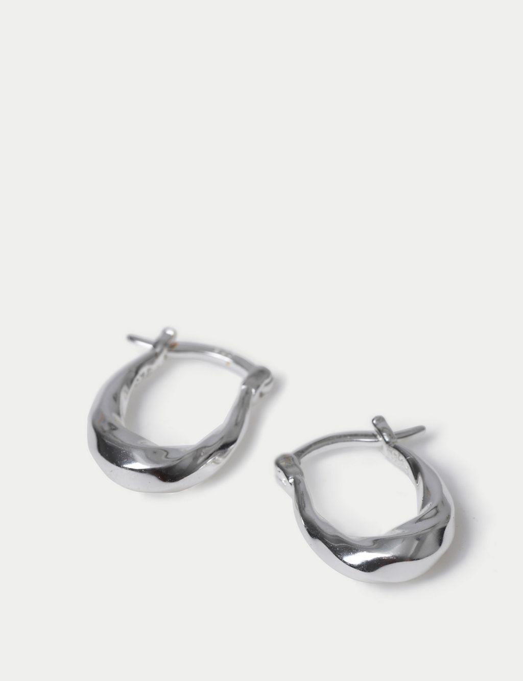 Autograph Sterling Silver Small Etched Hoops 1 of 2