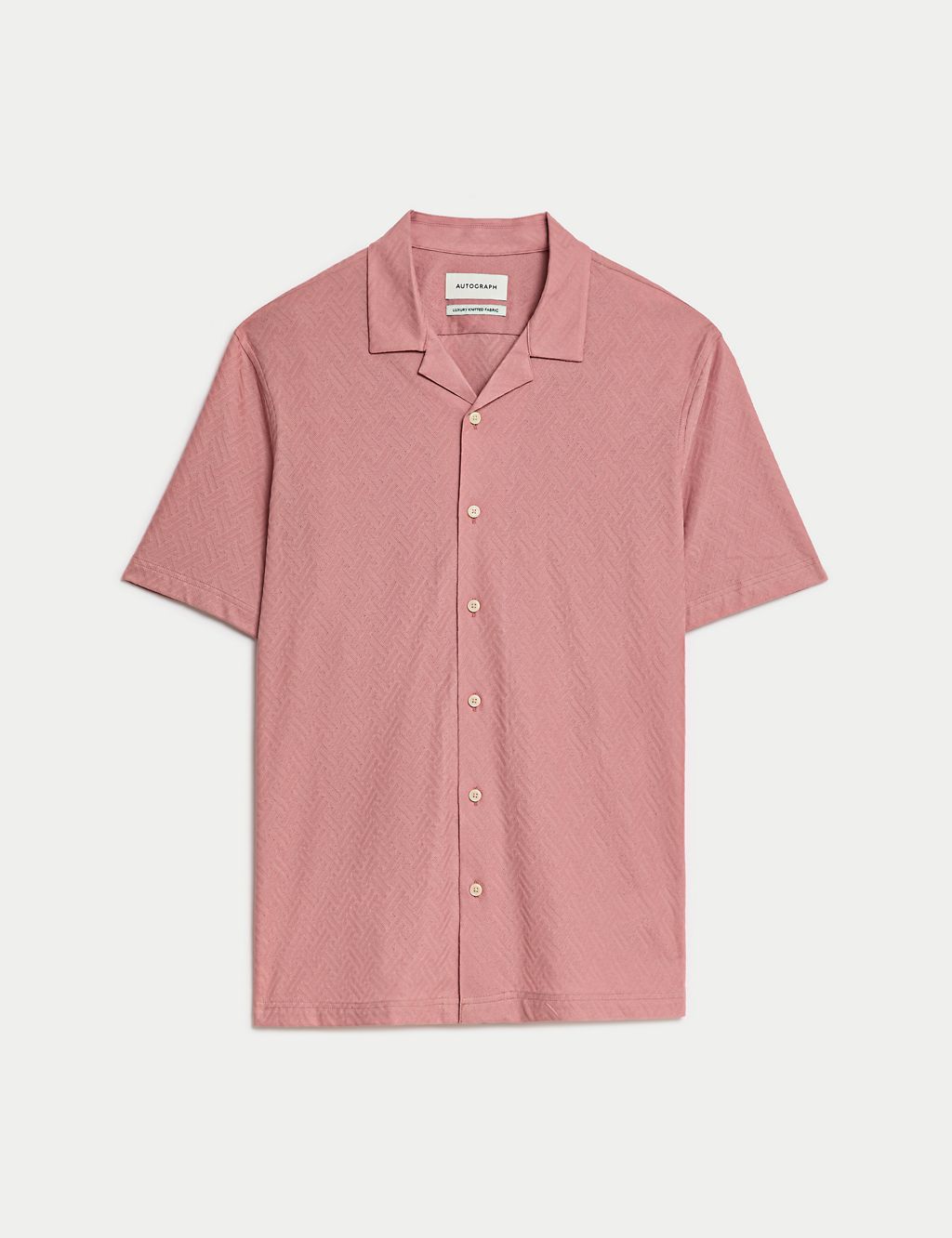 Autograph Textured Pure Cotton Jersey Shirt 1 of 7