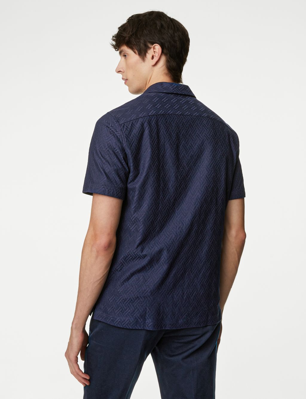 Autograph Textured Pure Cotton Jersey Shirt 4 of 7