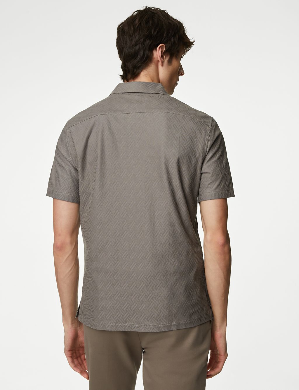 Autograph Textured Pure Cotton Jersey Shirt 4 of 6