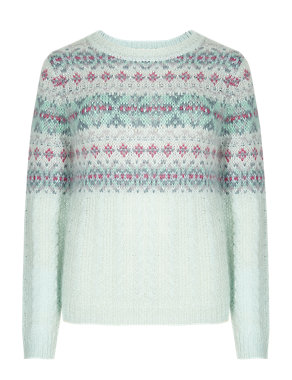 Aztec & Cable Knit Jumper Image 2 of 4