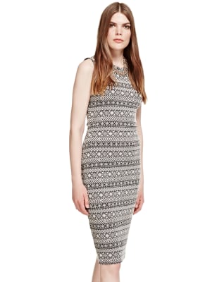 Aztec print sale bodycon dress