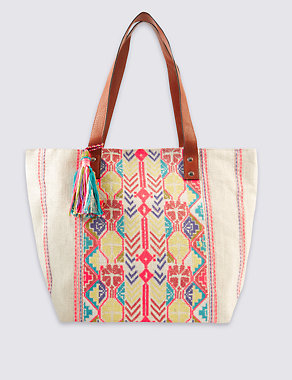 Aztec Print Shopper Bag Image 2 of 5