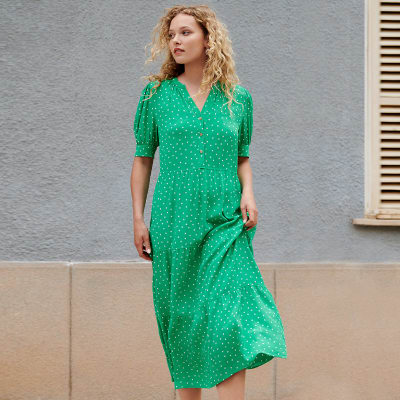 Marks and sale spencer green dress