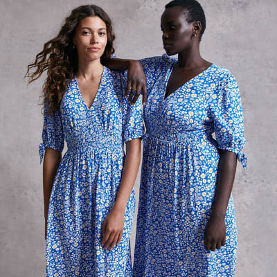 NEW M&S Boutique X Damaris Marks & Spencer blue-mix floral non