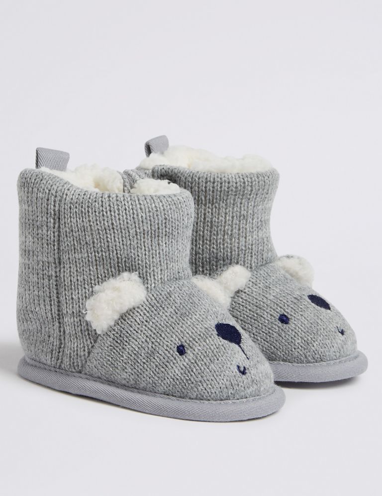 Baby Bear Knitted Pram Boots 1 of 4