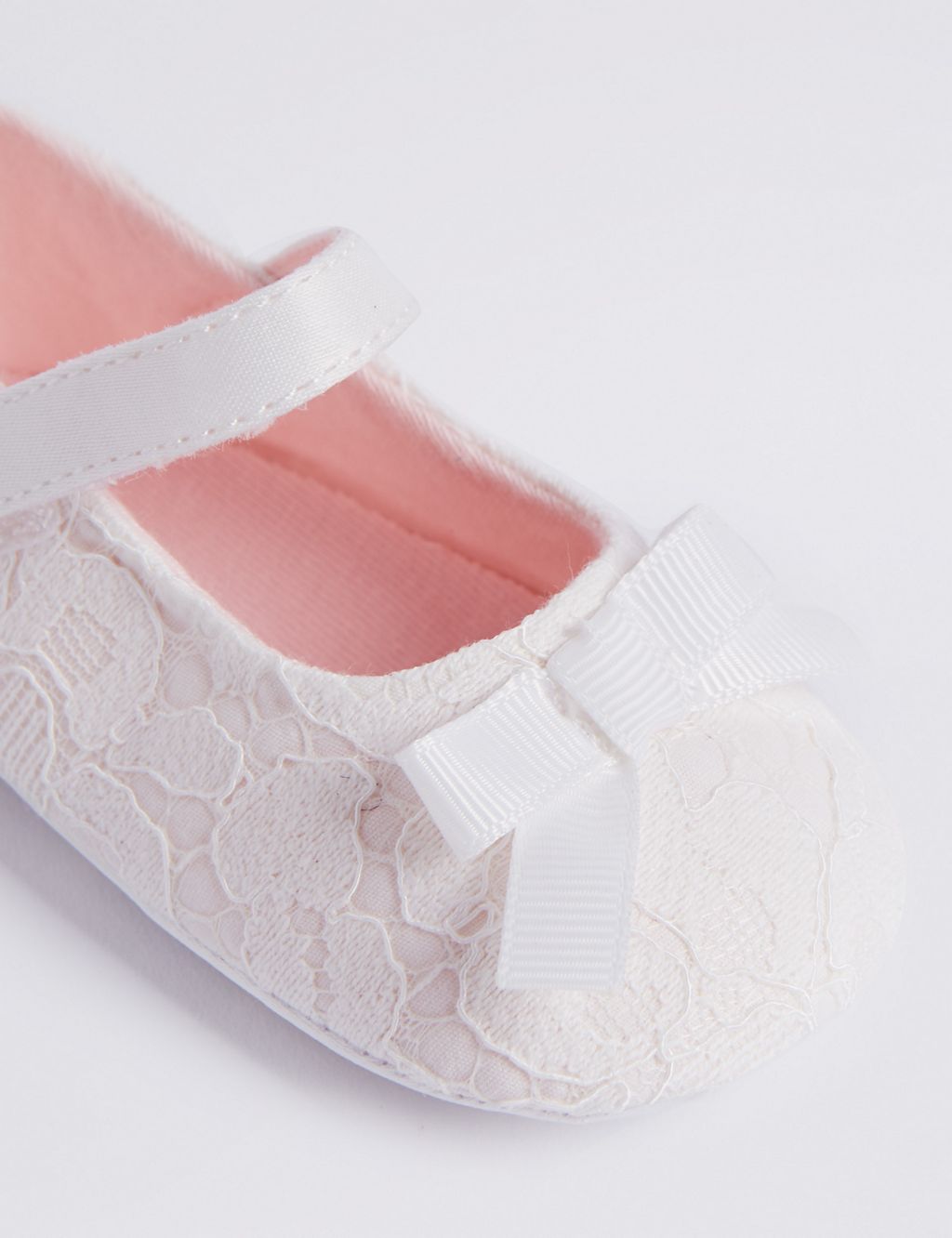 Baby Bow Christening Pram Shoes 4 of 4