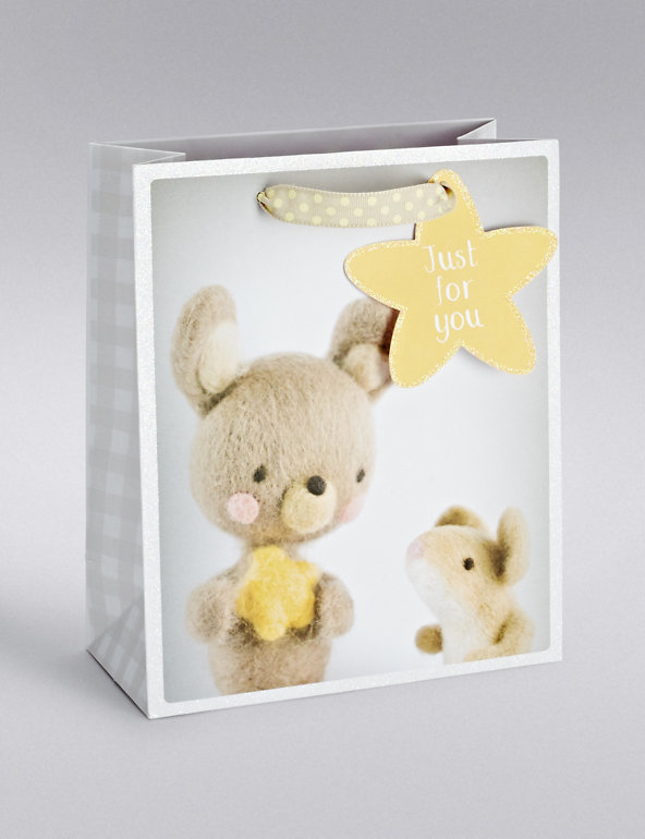 Baby Bunny & Mouse Medium Gift Bag Image 1 of 2