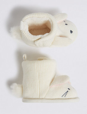 Baby Bunny Knitted Pram Boots Image 2 of 4