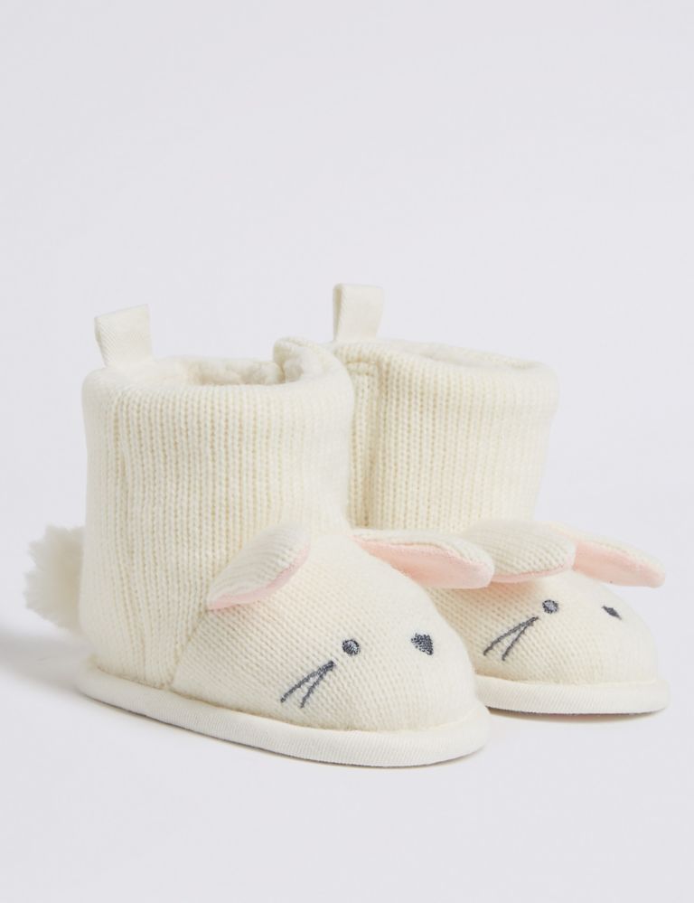 Baby Bunny Knitted Pram Boots 1 of 4