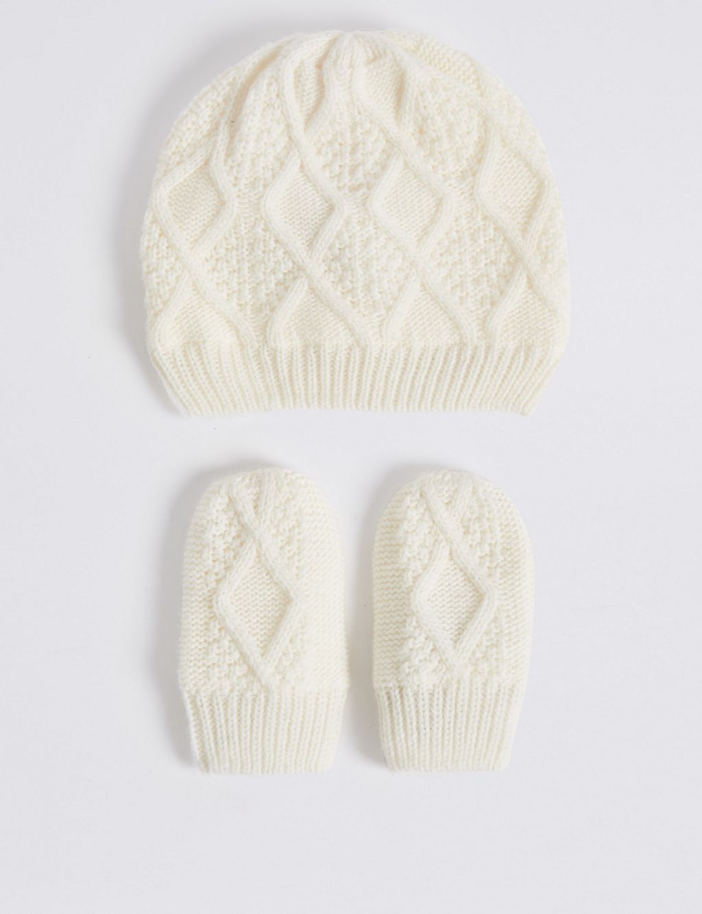 Baby Cable Hat & Mittens Set 1 of 1