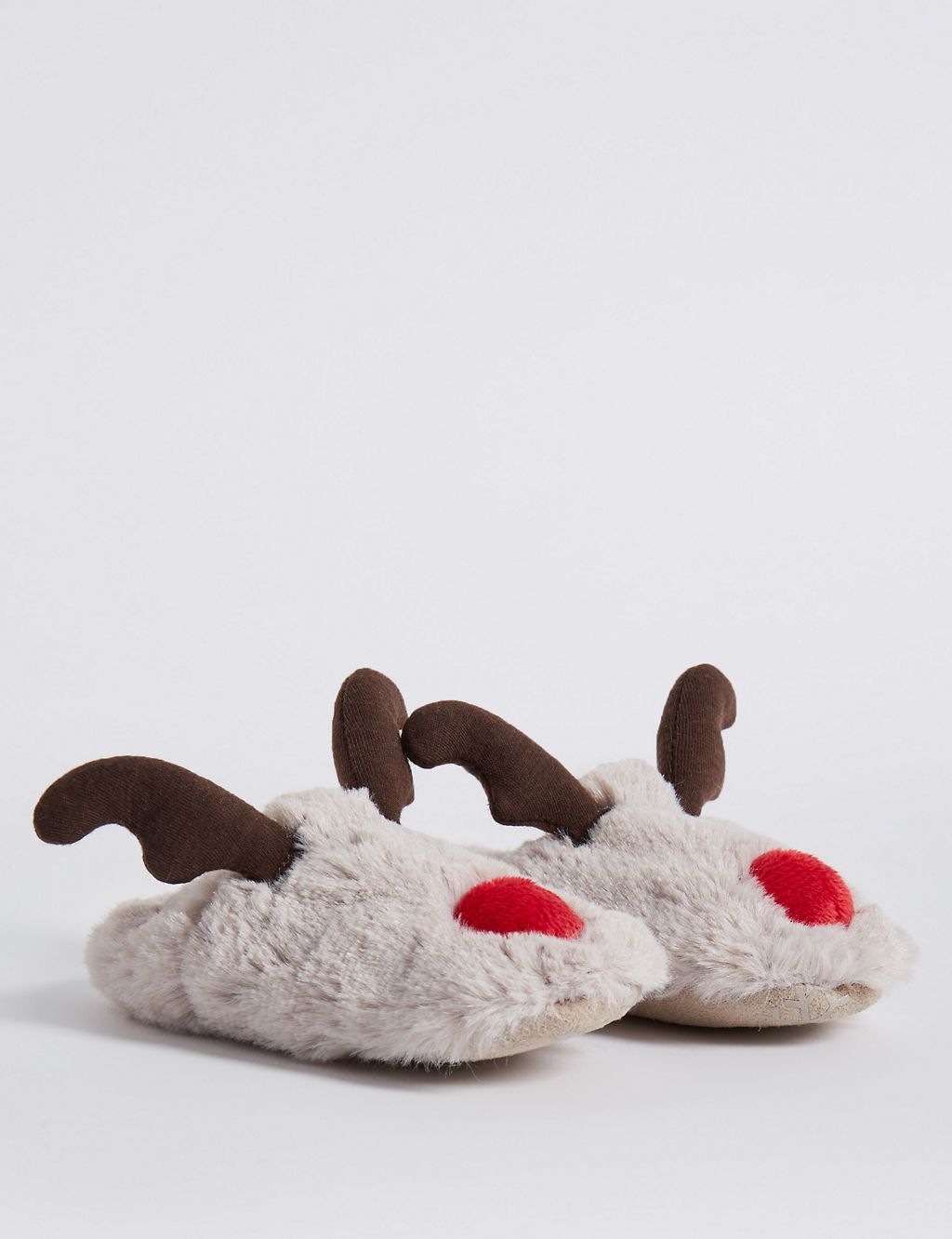Baby Faux Fur Reindeer Pram Shoes 3 of 4
