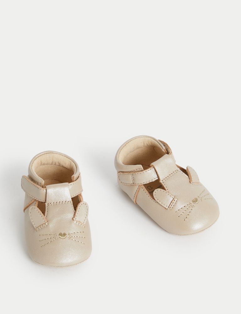 Baby Gift Boxed Leather Bunny Pram Shoes (0-18 Mths) 2 of 5