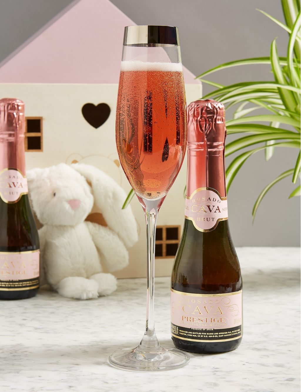 Baby Girl Gift with Rosado Cava Prestige, Marc de Champagne Truffles & Soft Toy 4 of 4
