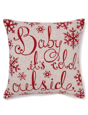 Baby it's shop cold outside cushion