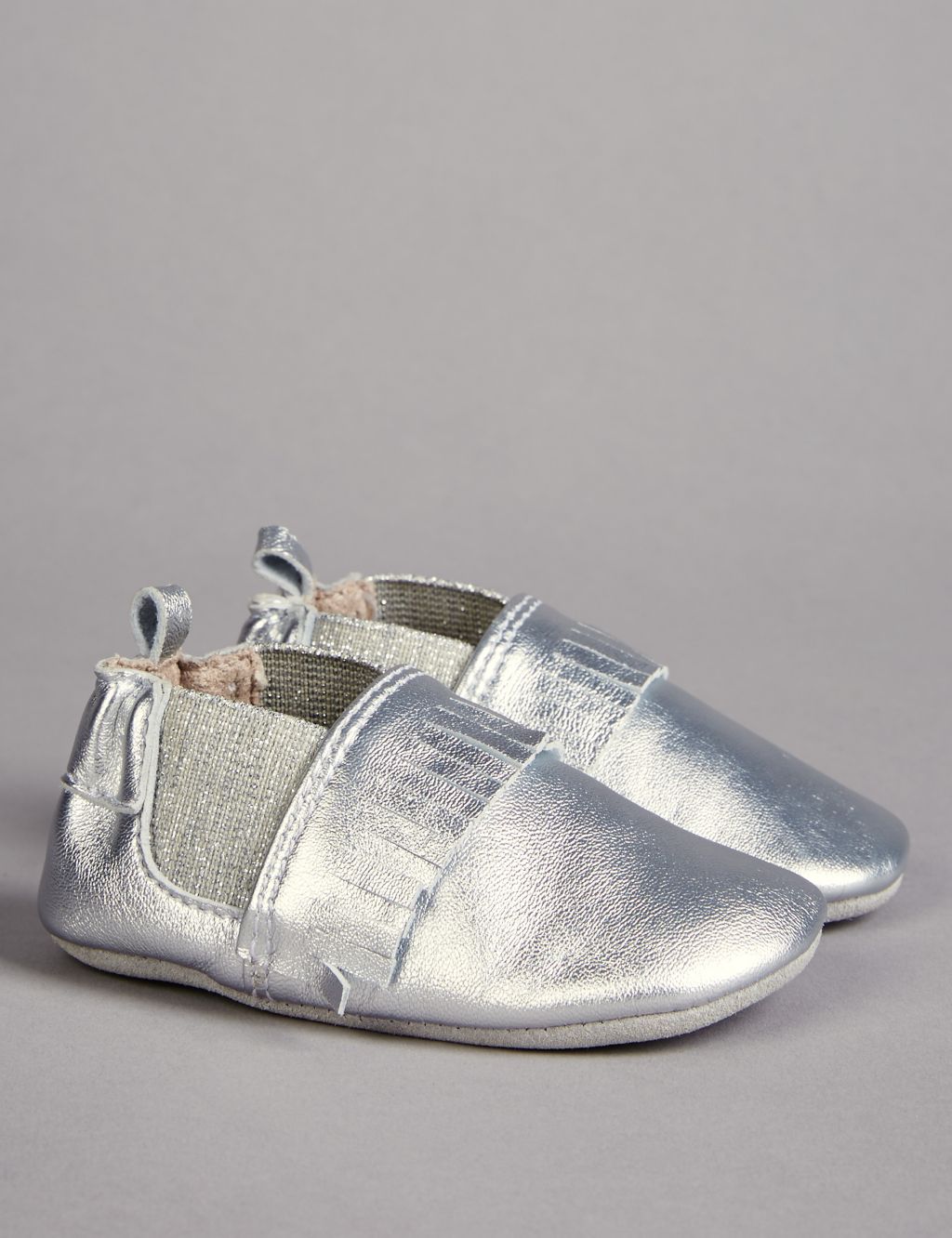 Baby Leather Fringed Pram Shoes 3 of 4