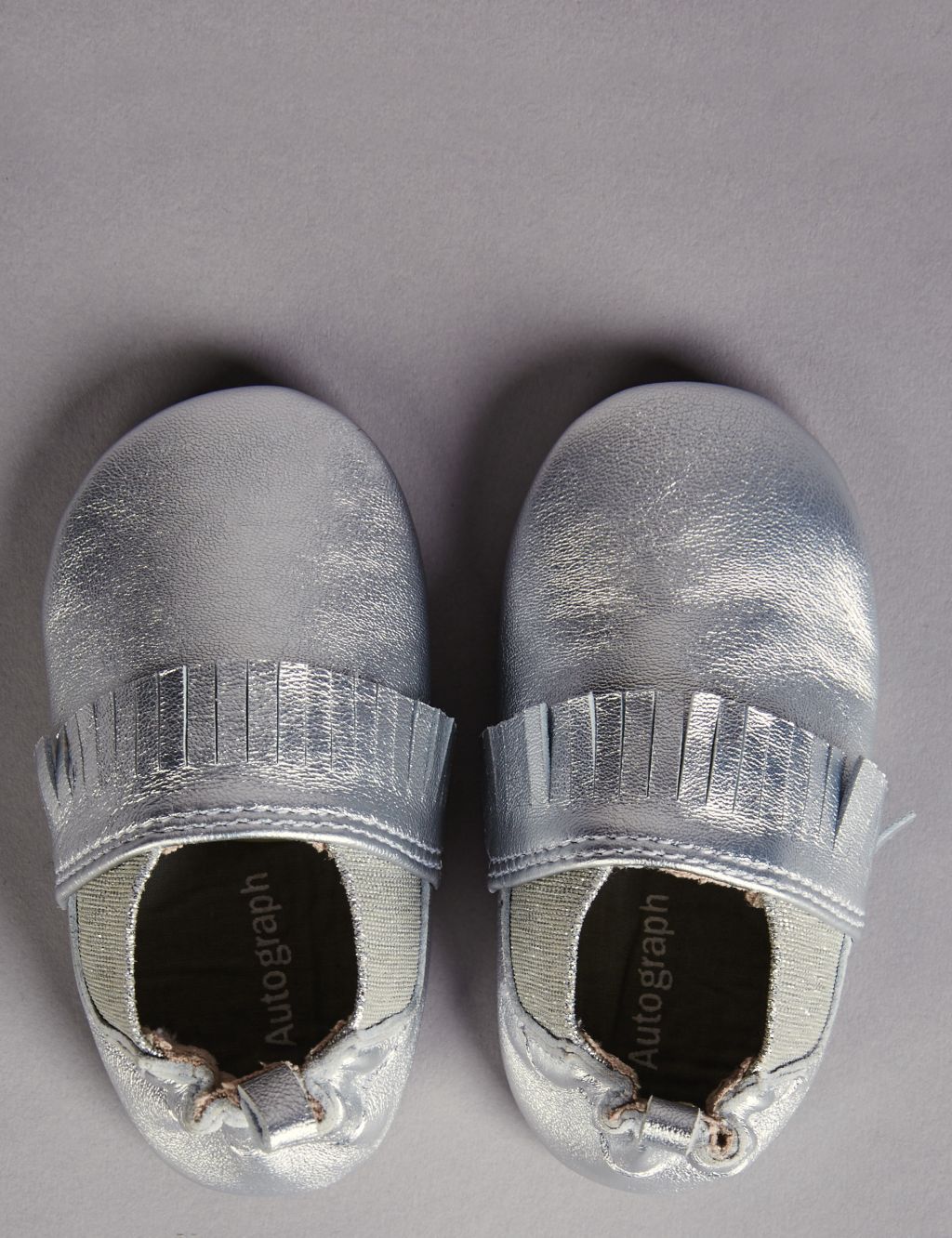 Baby Leather Fringed Pram Shoes 2 of 4