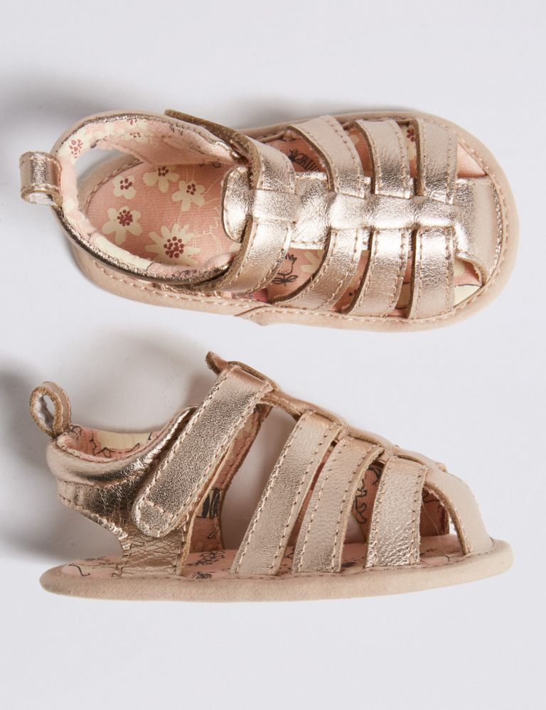 Baby Leather Metallic Sandals (0-18 Months) 2 of 4