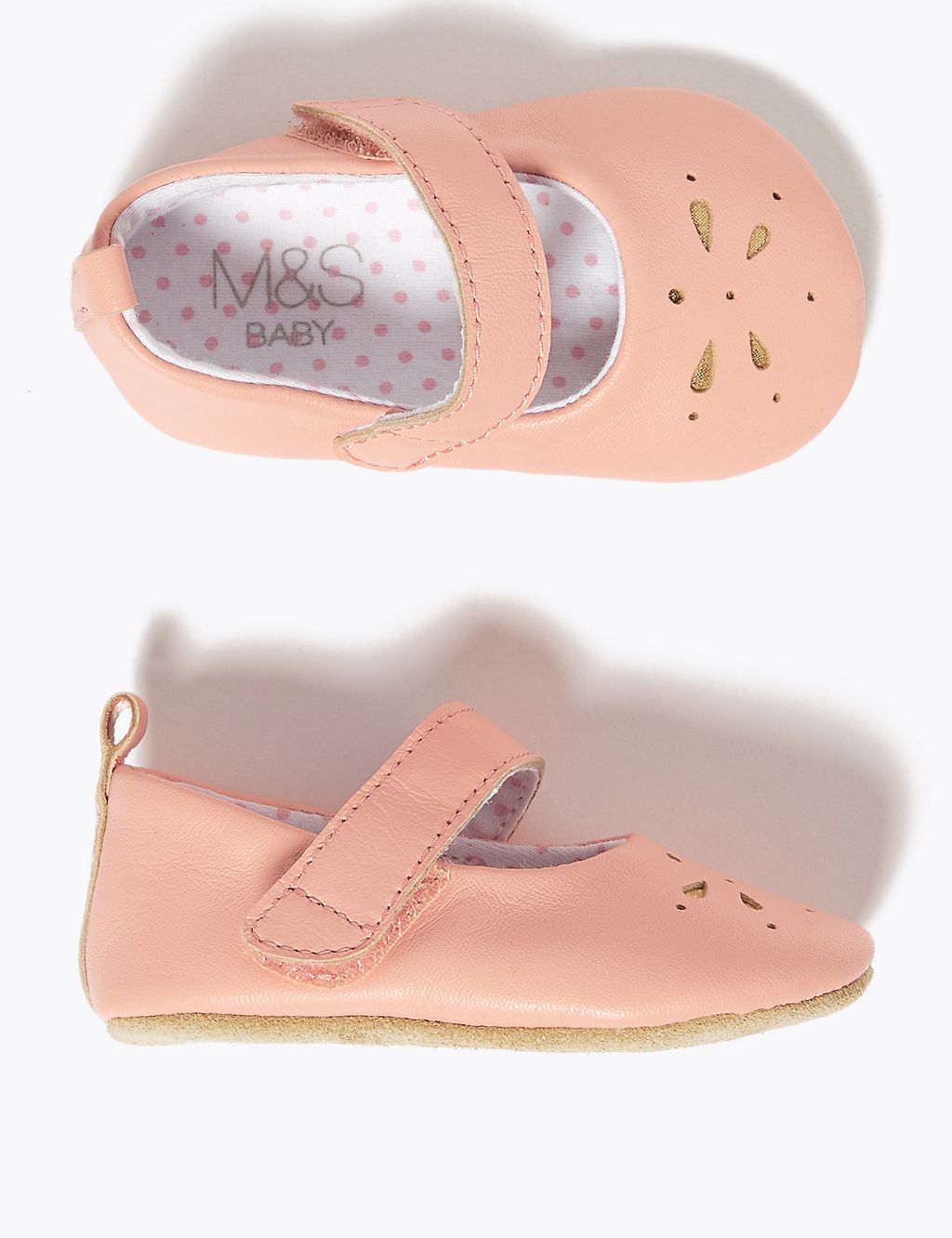 Baby Leather Riptape Mary Jane Shoes (0-18 Mths) 1 of 4