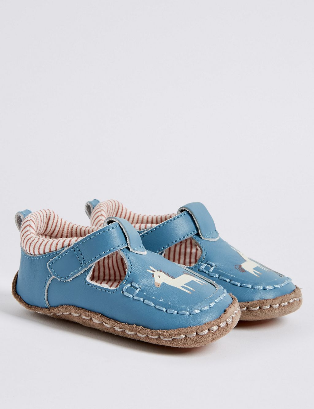 Baby Leather Riptape Pram Shoes 3 of 4