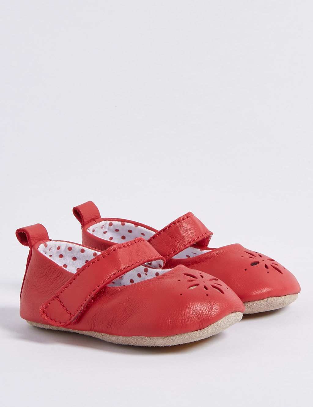 Baby Leather Riptape Pram Shoes M&S