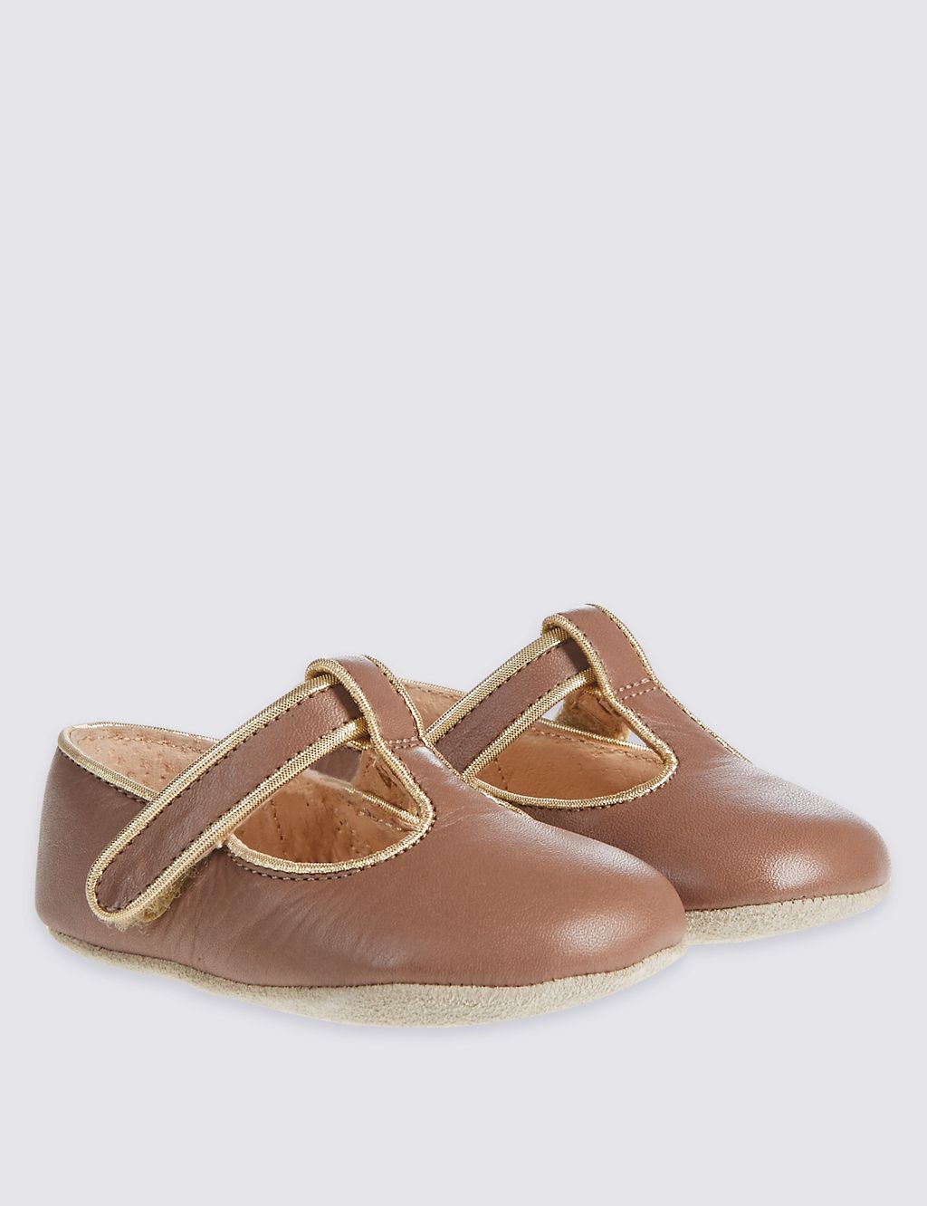 Baby Leather Riptape T-Bar Shoes 3 of 5