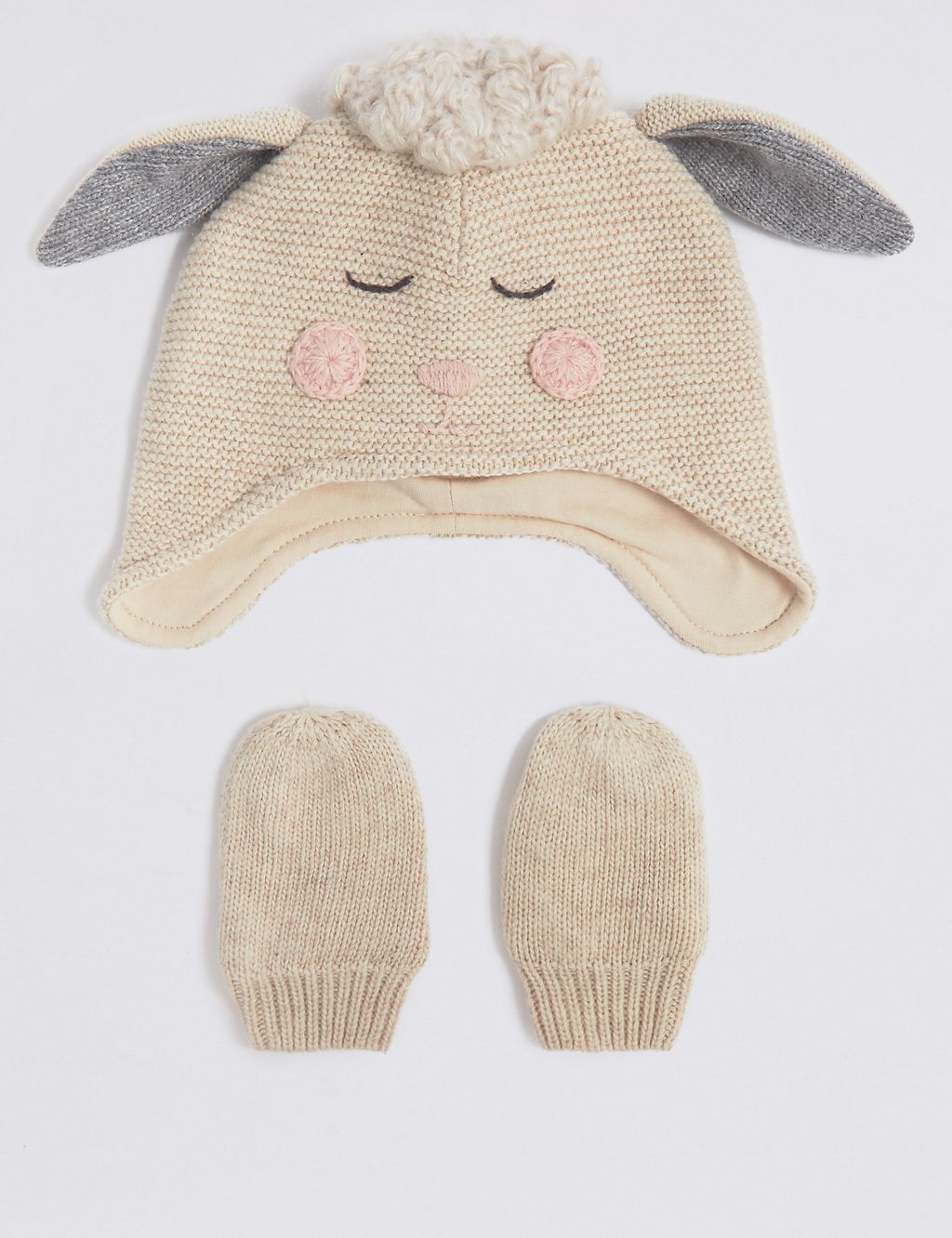 Baby Novelty Hat & Mittens Set 1 of 1