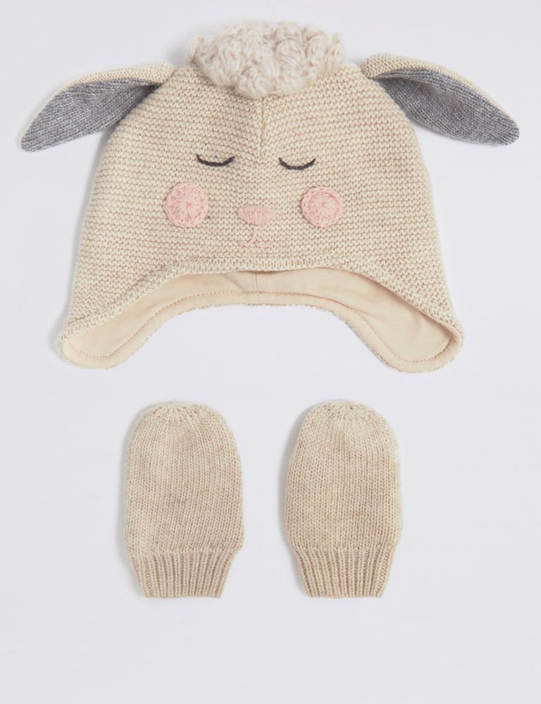 Baby Novelty Hat & Mittens Set 1 of 1
