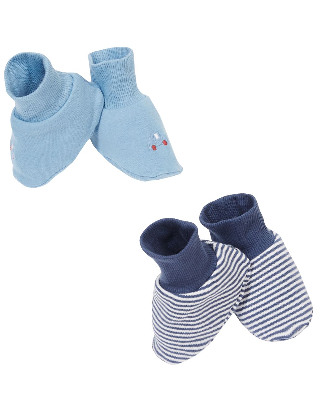 Baby Pure Cotton Striped Car Booties 4 of 4