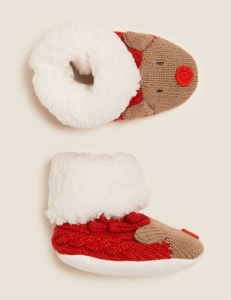 Marks and spencer baby booties hot sale