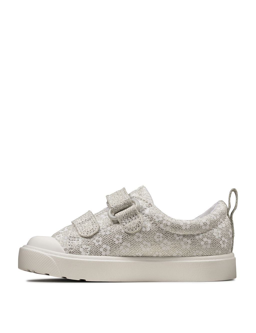 Baby Riptape Floral Glitter Trainers 5 of 5