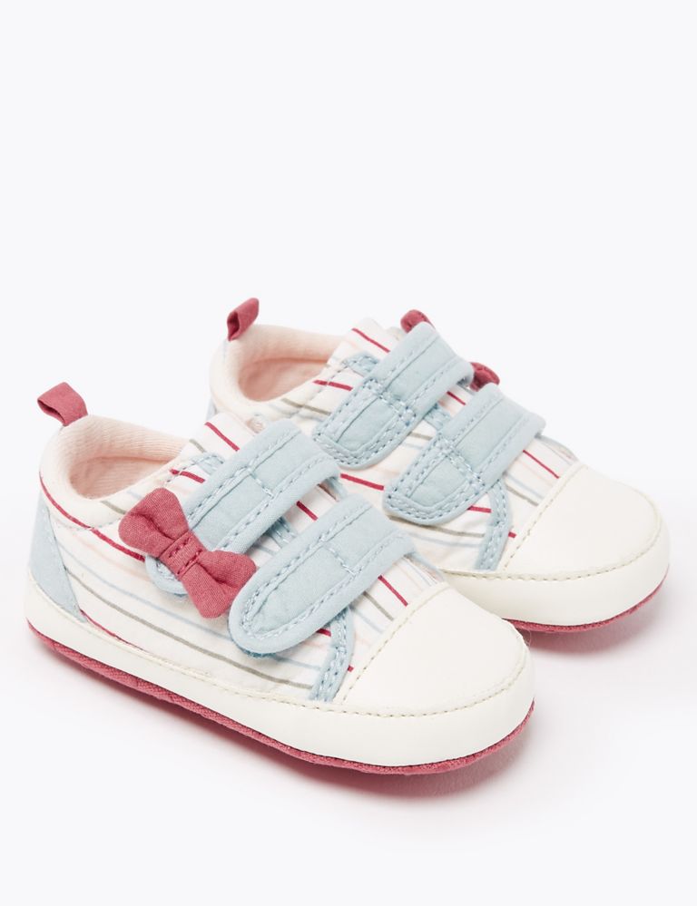 Baby Riptape Striped Trainers (0-18 Mths) 1 of 4