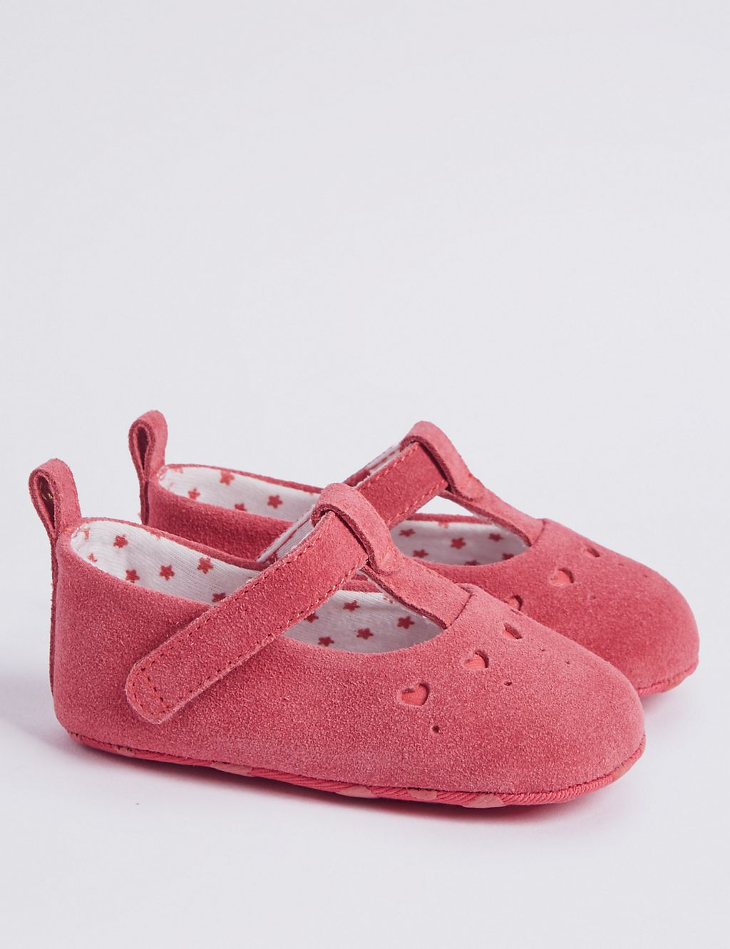 Baby Suede Heart Cut Pram Shoes 3 of 4