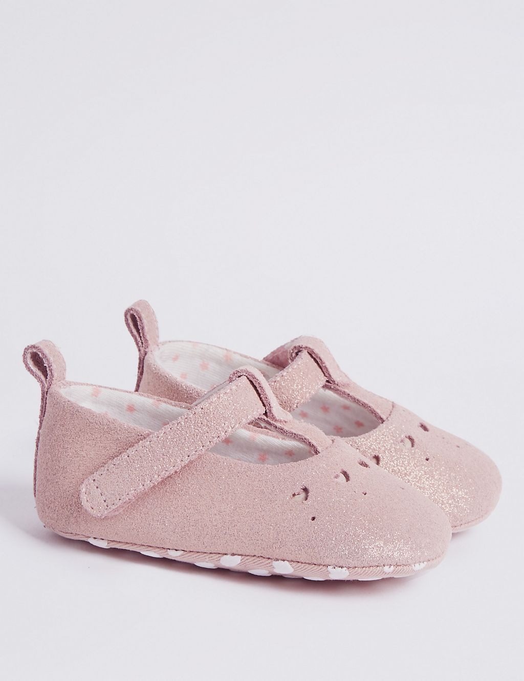 Baby Suede Sparkle Pram Shoes 3 of 4