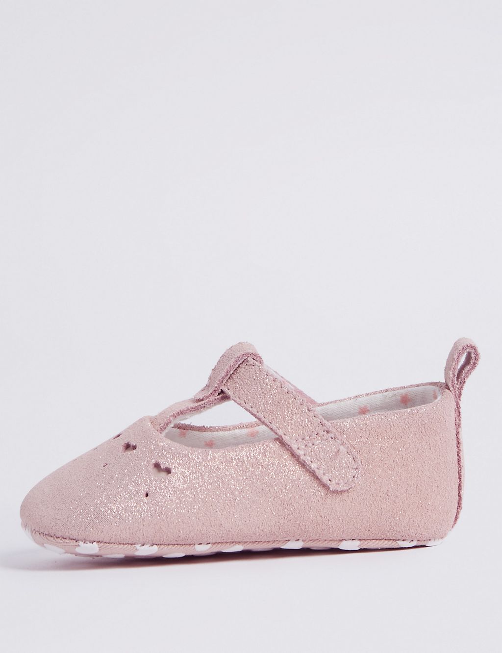 Baby Suede Sparkle Pram Shoes 2 of 4