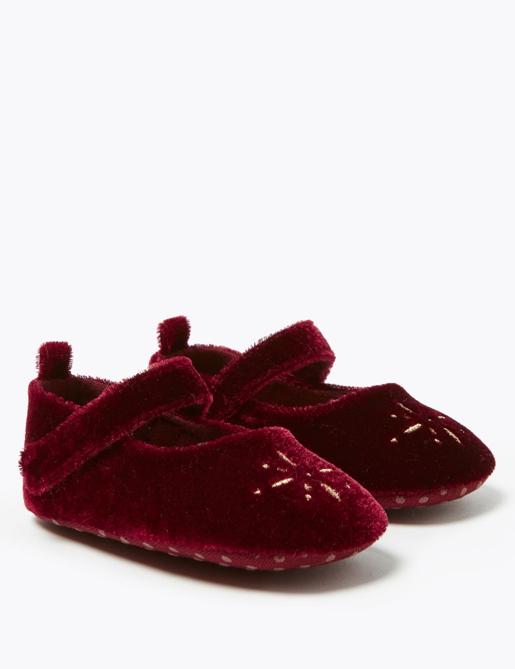 Baby Velvet Mary Jane Pram Shoes 0 18 Months M S