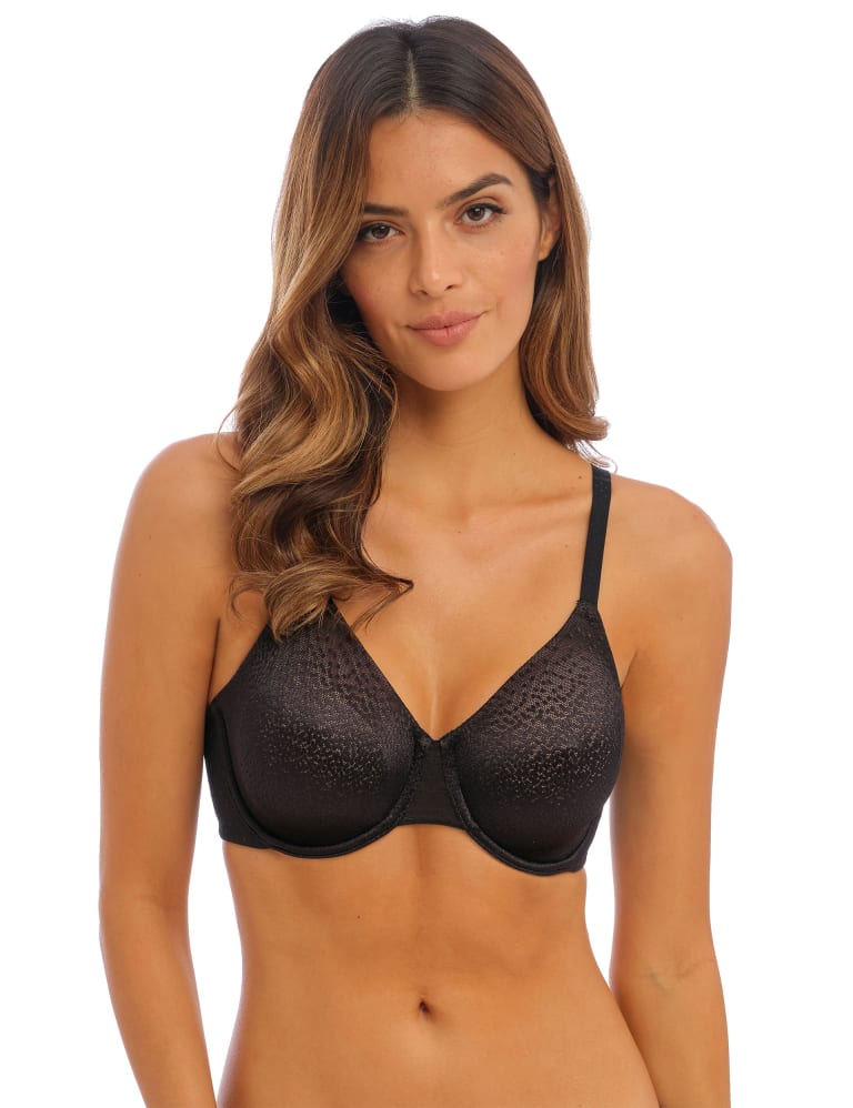 Pour Moi Aura lace trim t-shirt bra in black