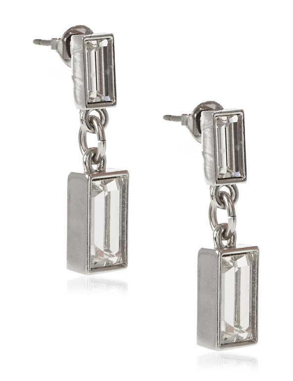 Baguette Drop Earrings MADE WITH SWAROVSKI® ELEMENTS Image 1 of 1