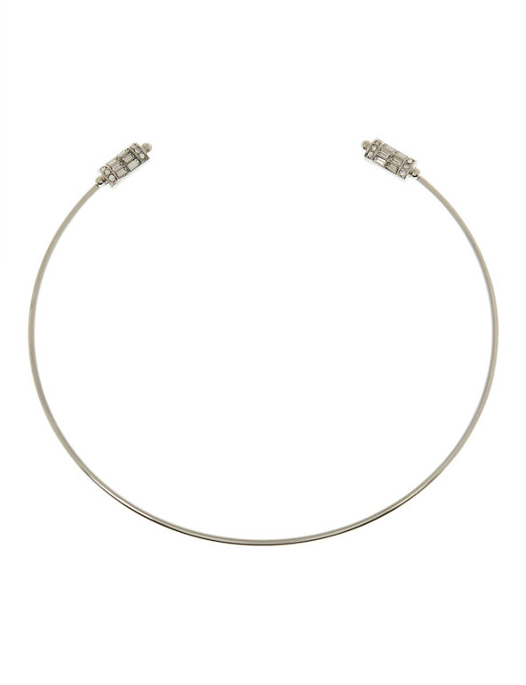 Baguette Finish Choker Necklace Image 1 of 1