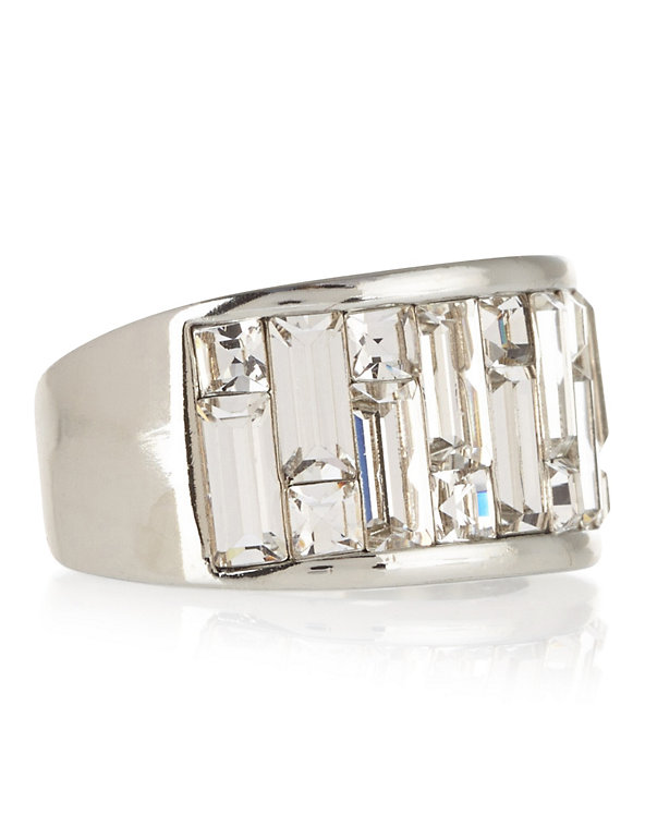 Baguette Glitz Ring MADE WITH SWAROVSKI® ELEMENTS Image 1 of 2