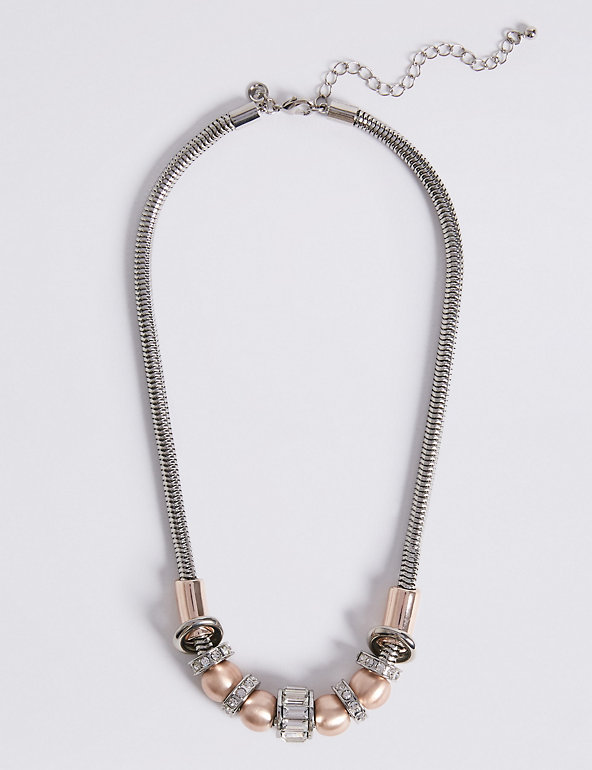 Baguette Rondelle Necklace Image 1 of 2
