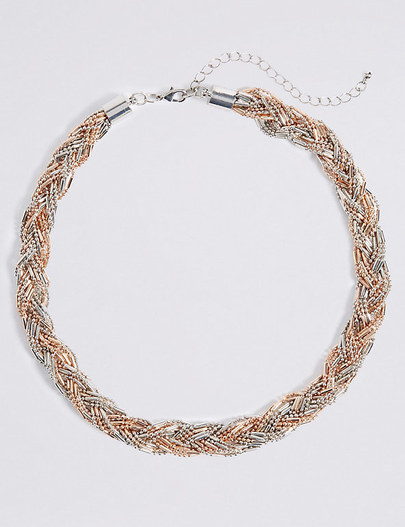 Ball Chain Plaited Necklace Image 1 of 2