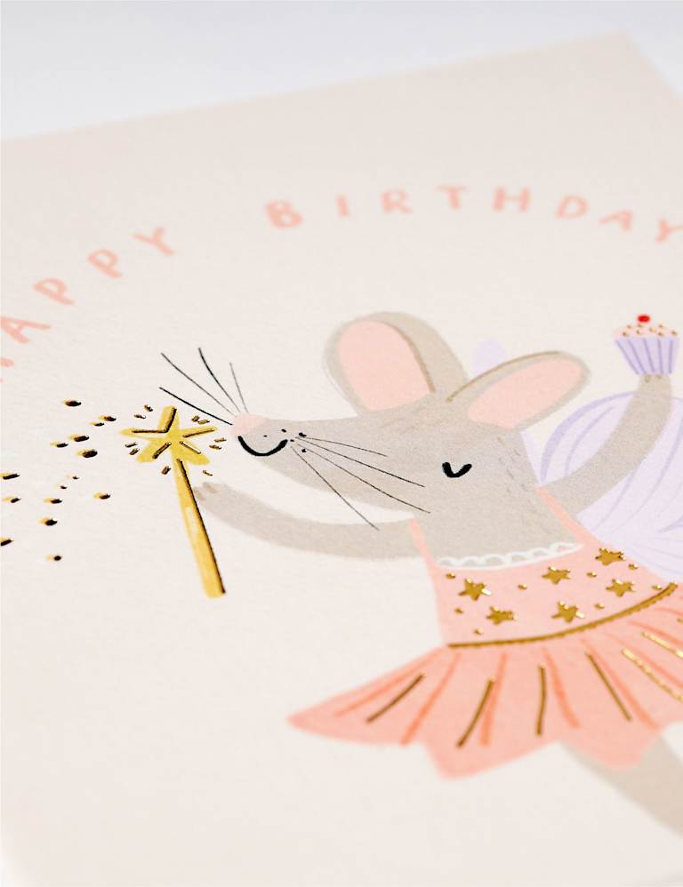 Ballerina Mouse Birthday Card For Her M&S