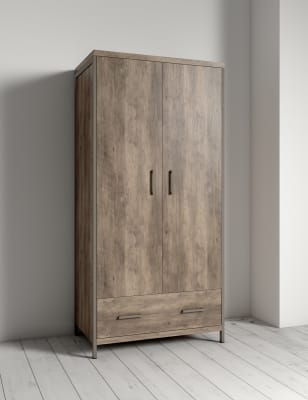 Baltimore Grey Double Wardrobe M S